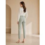Temperament commuter high street egg cyan stiff cigarette pants 9 points pants suit bottoms 22 autumn women